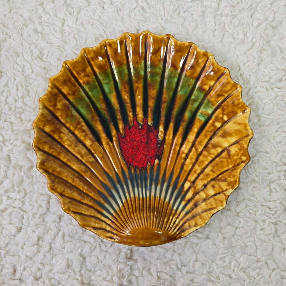 Mid Century Vintage McCoy Pottery Sea Shell Platter #901